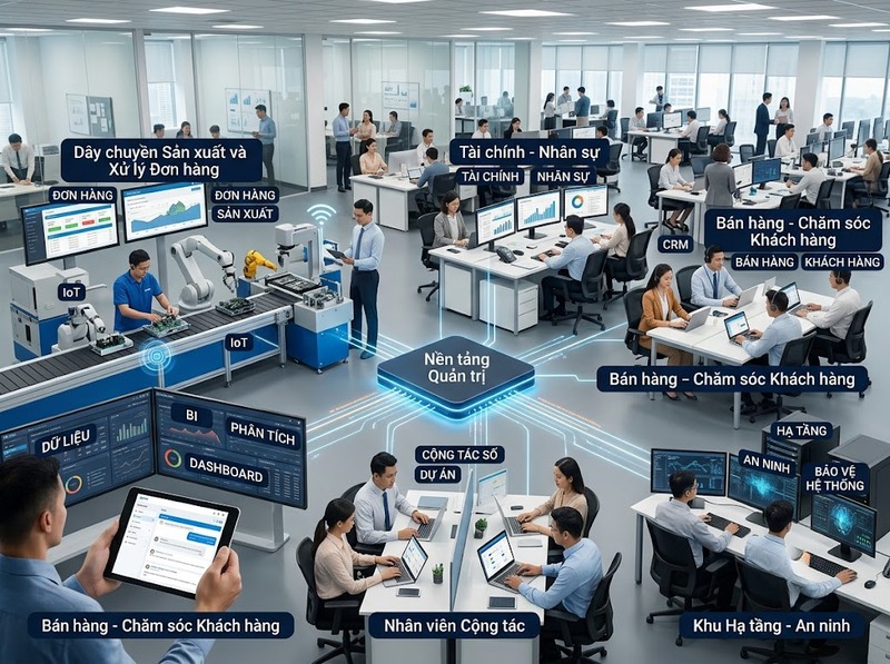 Phân loại công nghệ doanh nghiệp theo chức năng, phạm vi và hình thức triển khai